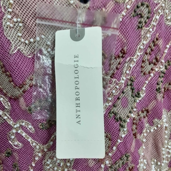 Anthropologie Pink-Lavender Beaded Embellished Camisole - Picture 3 of 6